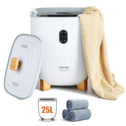 Sèche Serviettes 25 L-VEVOR-Chauffe Serviettes avec Écran LED et Colonnes Chauffantes Inférieures-pour Couvertures Peignoirs