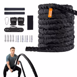 Corde de Combat-VEVOR-38 mm-Corde dentraînement en Polyester-Entraînement de Force de Base Renforcement Musculaire