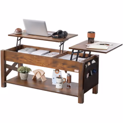 Caractéristiques & Détails Hauteur réglable : cette table basse réglable dispose d'un plateau extensible qui peut être suréle ...