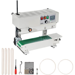 Vevor - Machine de scellage de sacs en continu, largeur de scellage 6-12 mm, scelleuse a bande verticale acier au carbone avec controle numerique