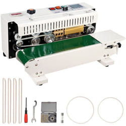 Vevor - Machine de scellage de sacs en continu, largeur de scellage 6-12 mm, scelleuse a bande horizontale avec controle numerique temperature,