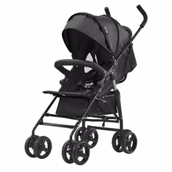 Poussette Légère pour Bébé-VEVOR-Poussette pour Tout-petit Compacte avec Dossier Inclinable Multipositions-Noir