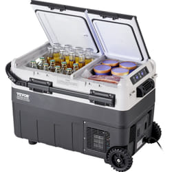 Refrigerateur de voiture portable Vevor refrigerateur de voiture 12 volts, congelateur portable a double zone 40 l / 42,3 qt, temperature reglable de
