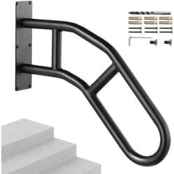 VEVOR Rampes deescalier pour marches exterieures, rampes de securite murales de 32 pouces de longueur pour 1 a 3 marches, rampe en U avec finition