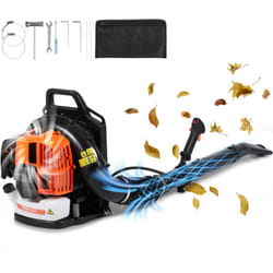 Vevor - Souffleur de feuilles a essence, 63 cc, souffleur de neige a dos 2 temps, avec reservoir de carburant 1,89 l, volume deair 1110 cfm pour