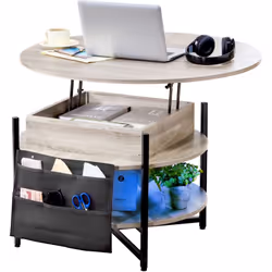 Caractéristiques & Détails Hauteur réglable : cette table basse réglable est dotée d'un plateau extensible qui peut être rele ...