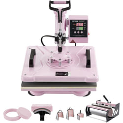 Vevor - Presse a Chaud 8-en-1 Plaque 30x38 cm, Machine de Sublimation Textile avec Presse a Tasses de 18-89 cL, Pivotant a 360°, Controle Numerique