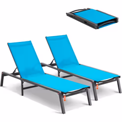 Caractéristiques & Détails Robuste et résistant à la rouille : notre chaise longue est dotée d'un cadre en alliage d'aluminiu ...