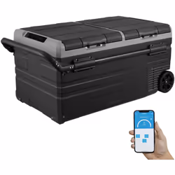 Caractéristiques & Détails Grande capacité : le réfrigérateur congélateur portable a une capacité à double compartiment de 95 ...