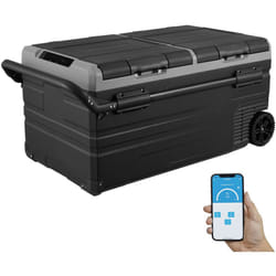 Vevor - Refrigerateur Portable a Compression 95 l, Mini Frigo de Voiture 12 v, Glaciere a Double Zone, -20 °c a 20 °c Temperature Reglable, avec