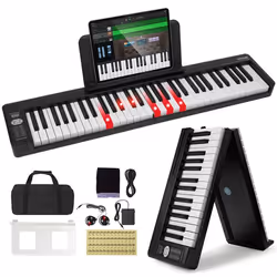 Clavier Piano Pliable 61 Touches-VEVOR-Piano Électronique Numérique Portable avec Pédale de Sustain-pour Débutants