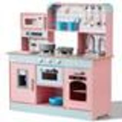 Cuisine pour Enfants-VEVOR-Ensemble Cuisine pour Tout-petits en Bois avec Lumières Sons Machine à Glaçons Four Évier