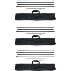 Mat de drapeau plume, 3 lots, kit de mats de drapeaux publicitaires professionnels 498,5 cm, avec piquets de sol, sac de transport pour publicites,