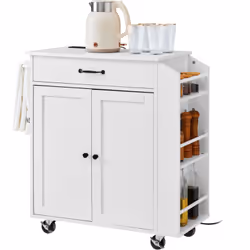Caractéristiques & Détails Multiprise intégrée : cet îlot de cuisine de 25,98 x 14,96 x 33,85 pouces / 66 x 38 x 86 cm offre  ...
