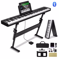 Clavier Piano Pliable 88 Touches-VEVOR-Piano Électronique Numérique Portable avec Pédale de Sustain-pour Débutants