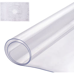Protection de bureau en pvc transparent, 16 x 32 pouces, epaisseur 1,5 mm, housse de table rectangulaire, resistante a leau et facile a nettoyer,