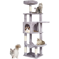Vevor - Arbre a chat pour chats deinterieur, tour a chat de 60,6 pouces avec condo pour chat, griffoir en sisal, hamac, perchoir superieur,