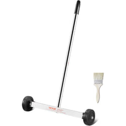 Vevor - Balai magnetique avec roulettes, taille compacte de 15 po, force de maintien de 8 lb, manche telescopique pour plus de confort, rouleau