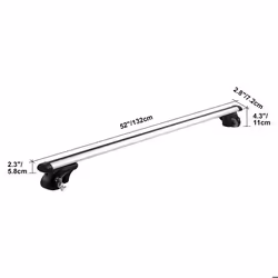 Barres transversales universelles - VEVOR - HJ-RB021-132CM - Aluminium - 132 cm - Réglable avec verrous