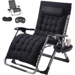 VEVOR Fauteuil Inclinable Zero Gravite, 825 mm, Transat Relax Jardin pour Interieur Exterieur, Chaise Longue Anti-gravite Reglable avec Coussin,