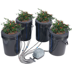 Vevor - Systeme de Culture Hydroponique dwc, Kit Goutte a Goutte Superieur, Culture en Eau Profonde 20 l 4 Seaux, avec Pompe a Air, Pierres a Air,