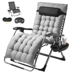 Bain de Soleil Inclinable Zéro Gravité-VEVOR-825 mm-Transat Relax Jardin pour Intérieur Extérieur-Chaise Longue Anti-gravité-Gris