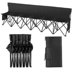 Banc Pliant Portable à 6 Places-VEVOR-Banc de Camping Pliable en Plein Air avec Sac de Transport-pour Pêche Football