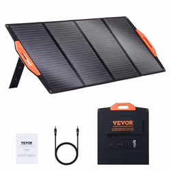 Panneau Solaire Portable - VEVOR - Panneau Solaire Portable Monocristallin Chargeur Solaire ETFE Pliable Monocristallin 120W