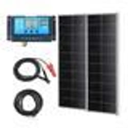 Panneau Solaire Portable - VEVOR - Lot de 2 Panneaux Solaires Monocristallins 200 W et Contrôleur de Charge