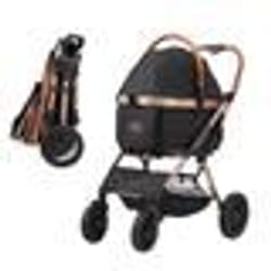 Poussette Chien - VEVOR - Poussette pour Animaux de Compagnie de Chien Charge 30 kg 4 Roues & Freins