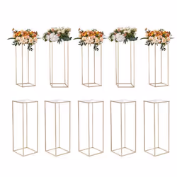 Support Fleur Mariage - VEVOR - 10PCS Support Fleurs Mariage Centre Table Mariage Stratifié Acrylique 80cm