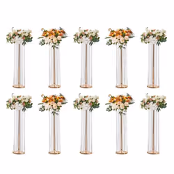 Support Fleur Mariage - VEVOR -  10PCS Support de Fleurs de Mariage Centre Table de Mariage en Cristal 90cm