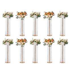 Support Fleur Mariage - VEVOR -  10PCS Support de Fleurs de Mariage Centre Table de Mariage en Cristal 90cm