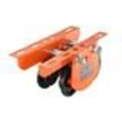 Chariot Porte palan VEVOR Charge 1T vec Roues pour Palan Industrielle avec Roues pour Palan Droite & Courbée Réglable 68-110 mm mm