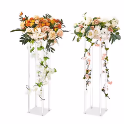 Support Fleur Mariage - VEVOR - 2PCS Support de Fleurs Mariage Centre de Table Mariage en Acrylique 80 cm