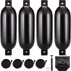 Pare-Battage - VEVOR - Lot de pare-battages Défense Bateau Gonflable Lot de 4 en PVC 14×508 cm Quai