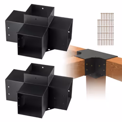 Kit Supports de Pergola-VEVOR-15x15 cm Support de Poteau Bois de Menuiserie-pour Tonnelles Pergolas de Terrasse Cabanes