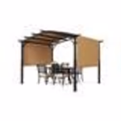 Pergola dextérieur-VEVOR-12 x 10 Pieds-pergola en Métal à Toit Arqué-pergola Rétractable avec Auvent Pare-soleil