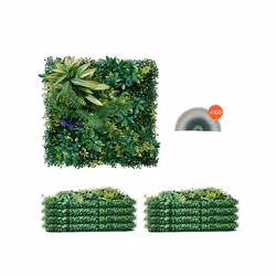Mur Végétal Artificiel-VEVOR-8PCS-Panneau Mural Décoratif Plante Artificielle 3D Emboîtable-pour Décoration Intérieure Extéri ...