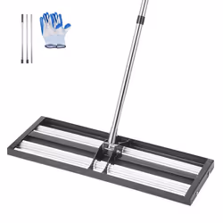 Râteau de Nivellement de Pelouse-VEVOR-762 x 254 x 2290 mm-Niveleur de Gazon-pour Cour Terrain de Golf Jardin
