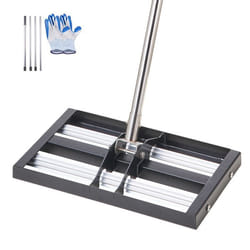 Râteau de Nivellement de Pelouse-VEVOR-431 x 254 x 1765 mm-Niveleur de Gazon-pour Cour Terrain de Golf Jardin