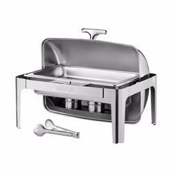 Chauffe-Plat-VEVOR-85 L-Buffet Chauffant Rectangulaire-Réchaud en Acier Inoxydable-avec Couvercle Rabattable