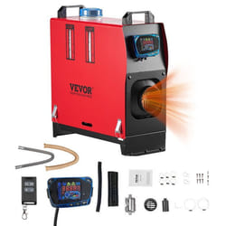 Chauffage Diesel-VEVOR-8 kW DC 12-24 V-Réchauffeur dAir Diesel-Consommation 018-036 L/h-Interrupteur LCD Bleu