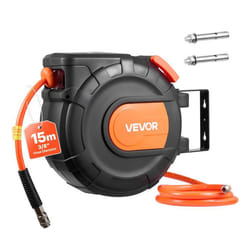 Enrouleur Tuyau Air Comprimé-VEVOR-15 m x 95 mm Dévidoir Tuyaux Compresseur Air Pression Max 207 bar Enrouleur Fermé Automatique