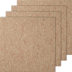 Dalles de Moquette Réutilisables-VEVOR-50x50 cm-16PCS-pour Chambre à Coucher Salon-Marron Foncé