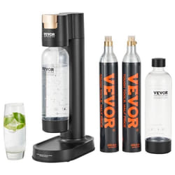 Machine à eau gazeuse-VEVOR-avec 2 bouteilles PET de 1L sans BPA2 cylindres de CO2 compatible avec le cylindre CO2 60 L à visser