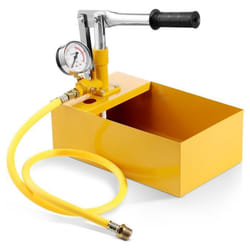 Pompe de test de pression - VEVOR - Hydrostatique Hydraulique Manuel Valve Unique 25bar avec Réservoir dEau 5 L Tuyau 1 m