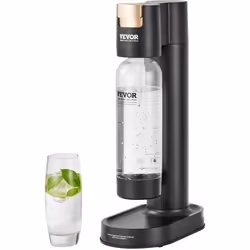 Machine à eau gazeuse-VEVOR-avec bouteille PET de 1 L sans BPA compatible avec le cylindre de CO2 60 L à vissernoir
