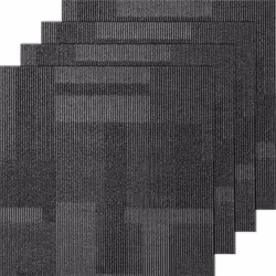 Dalles de Moquette Réutilisables-VEVOR -61x61 cm-24PCS-Protège les Sols Durs-Chambre à Coucher Salon-Gris Mélangé