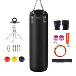 Sac de Frappe - VEVOR - 360x360x1200 mm Ensemble Sac de Boxe Suspendu Entraînement MMA Non Remplipour MMAKaratéJudo